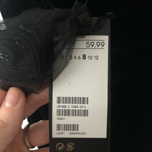 Velvet midi cocktail dress H&M size 8 - Picture 3 of 4